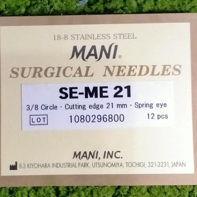 Jarum Bedah Se-Me 21/ Surgical Needle / Jarum Hecting Kulit / Mani.