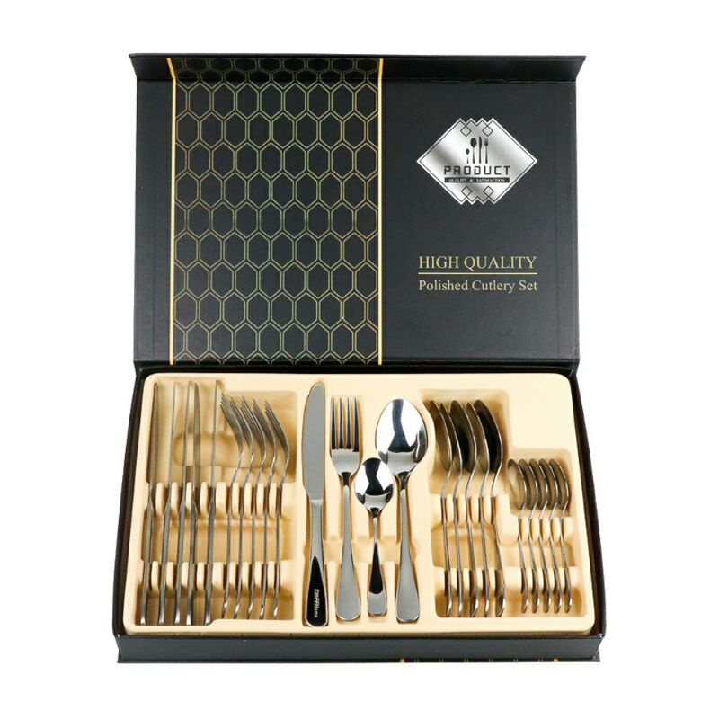 Set Perlengkapan Makan Sendok Garpu Pisau Cutlery 24 Pcs Tw824