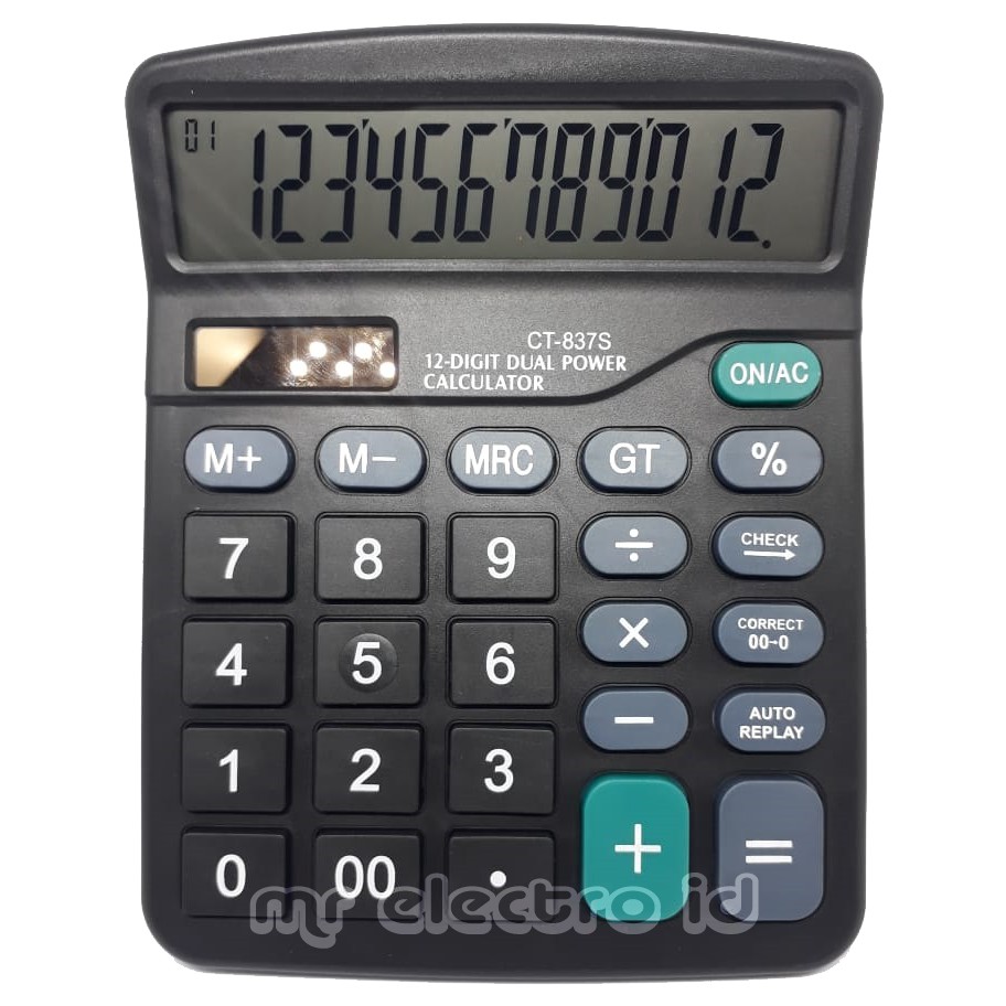 

KALKULATOR CT 837s - 12 DIGIT - CHECK AND CORRECT - KALKULATOR DAGANG