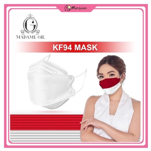 Monsoon - Madame Gie Protect You KF94 Merah Putih - Masker 1Pcs | Edisi Kemerdekaan RI KE-76