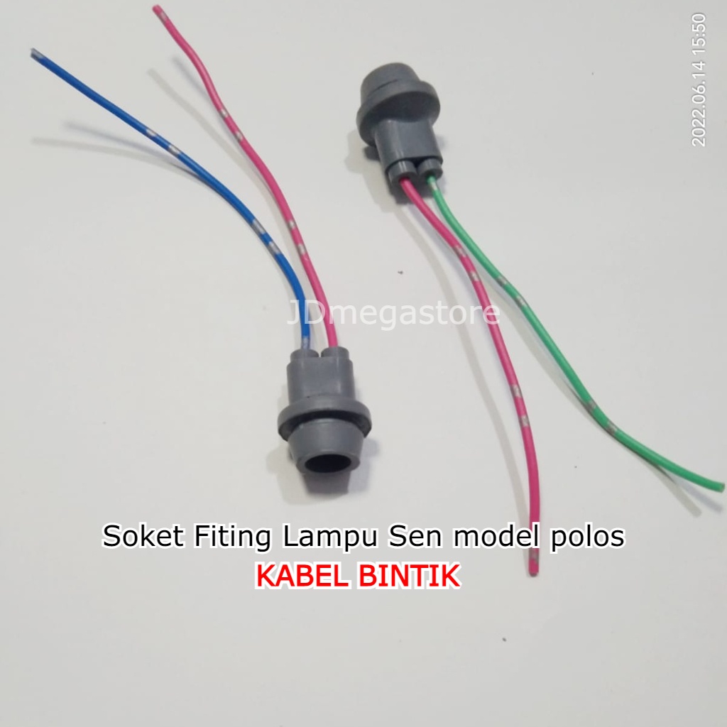 (Grosir/COD) Soket Fiting Lampu Sen/Senja model polos - KABEL BINTIK