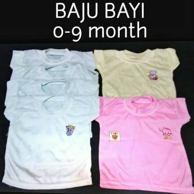 Baju Bayi Kaos Oblong Polos / Atasan Baby New Born Baju Kaos Bayi