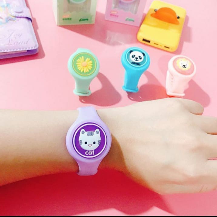 Gelang Anti Nyamuk Anal-Anak + LED Gelang lucu Gelang jam tangan (Packaging Dus)-2