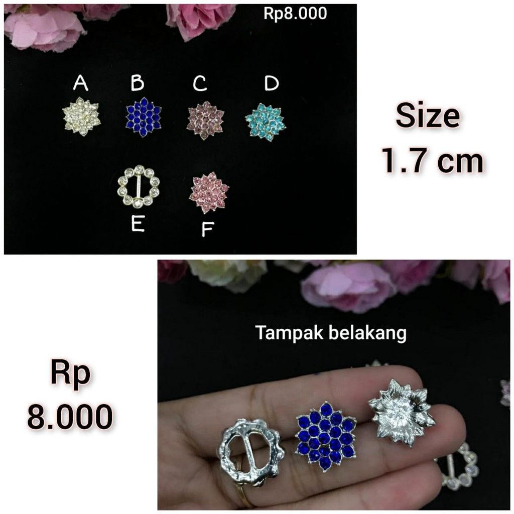 1 BUAH - CHARM MATA MATA | MATA MUTIARA | BAHAN BROSS | APLIKASI JEPIT