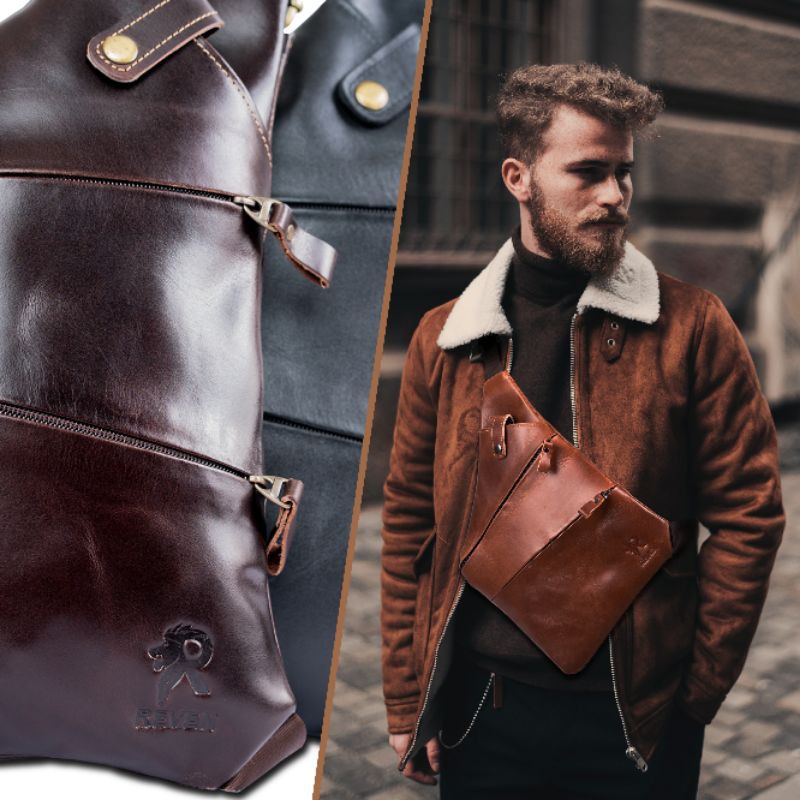 Tas Kulit Pria Asli Waist Bag