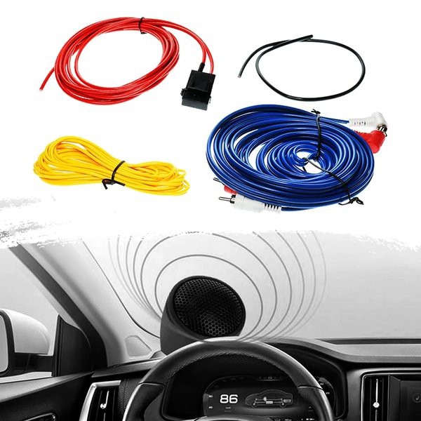 Car Audio Speakers Wiring Kits kabel Amplifier Subwoofer Speaker Installation Wires Kit 4 meter