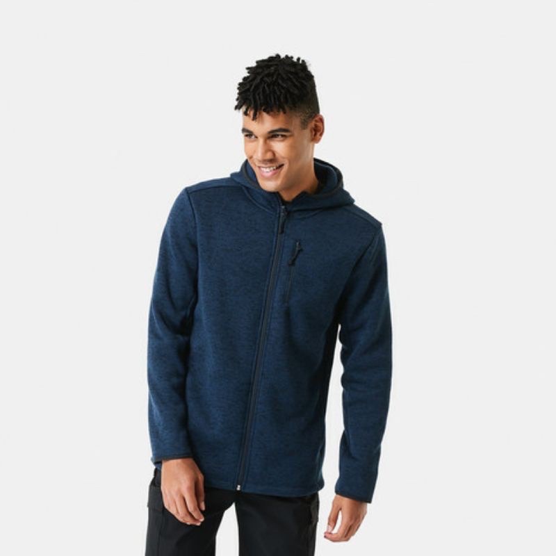 Anko Active Mens Outdoor Knit Fleece Jacket Navy