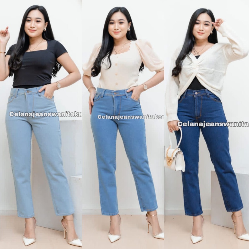 FLASH SALE CELANA JEANS BOYFRIEND JEANS KEKINIAN JEANS MURAH CELANA JEANS CEWEK BAHAN TEBAL ALA OOTD