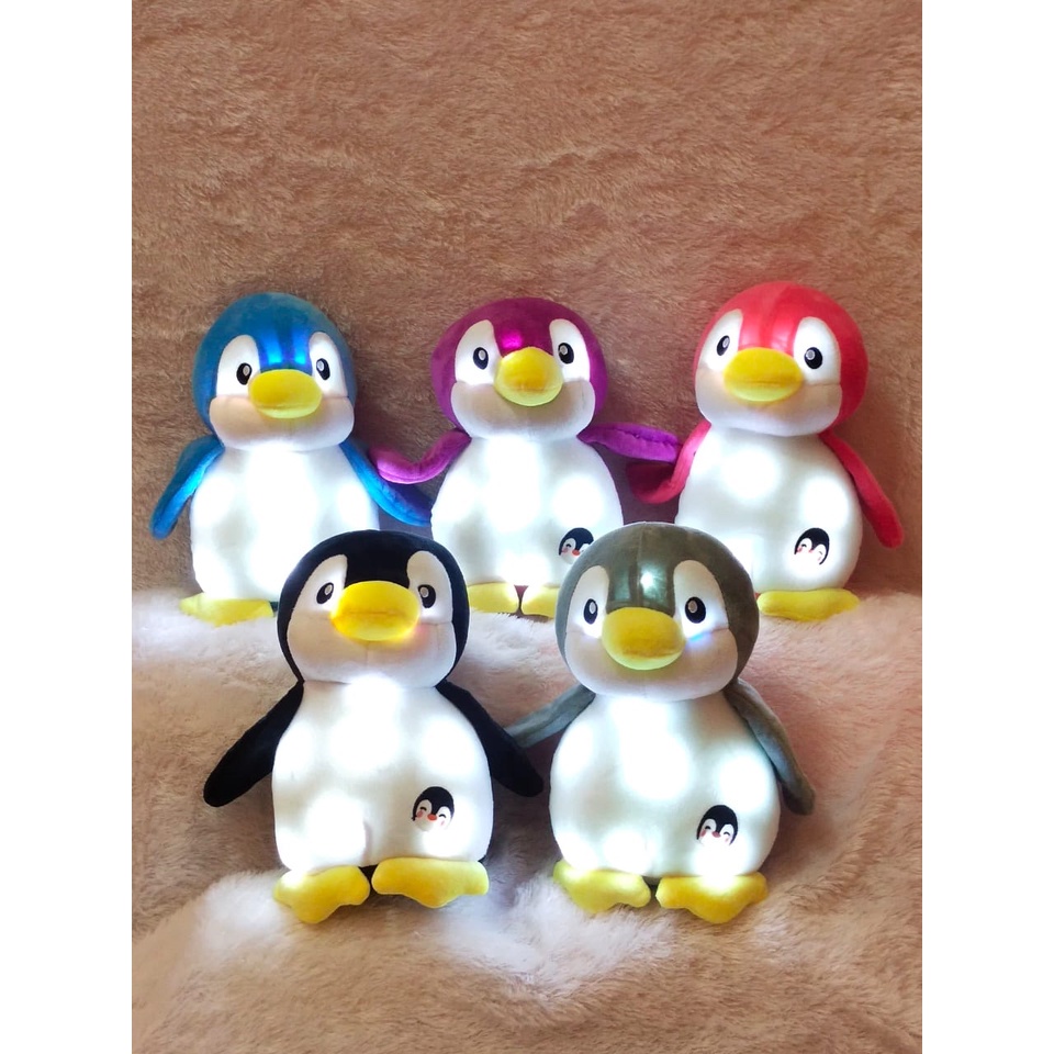 Boneka Pinguin Lucu Imut Murah Bisa Menyala Ada LED nya Ukuran 30cm Bahan Halus Dan Lembut