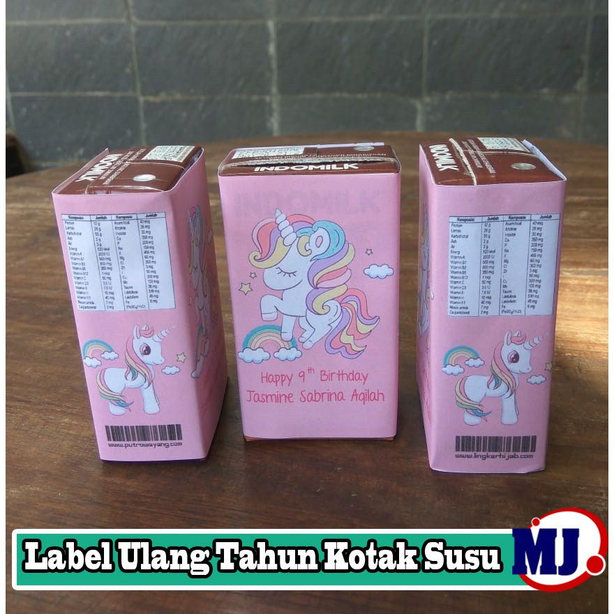 

Custom stiker susu Indomilk ultra milk Kotak Kecil Event Acara Ulang Tahun Anak