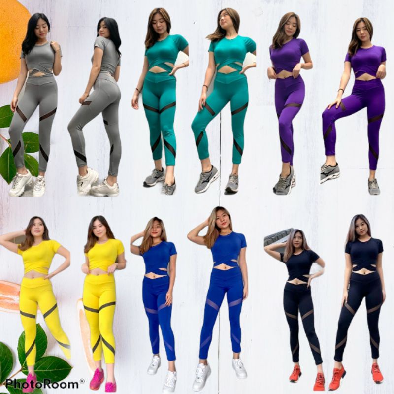 ORIGINAL premium Baju Senam logo Zumba pelangi Aerobik Fitnes Setelan baju Legging