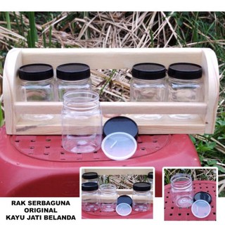 1 SET RAK TEMPAT BUMBU DAPUR DARI KAYU TOPLES CANTIK ISI 1 SET RAK TEMPAT BUMBU DAPUR DARI KAYU TOPLES CANTIK ISI