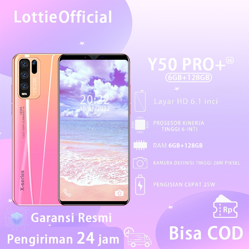 Gratis Ongkir COD hp murah Android Y50 Pro 5.8inci 6GB/128GB Gratis ongkir hadiah Natal smartphone murah Pengiriman lokal hp android 5g muraha ksesoris hp original 100 realme c11 hp 1jutaan