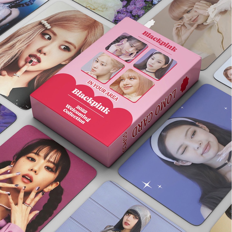 55pcs / Kotak Kartu Foto lomo BLACKPINK 2022 Untuk Musim Panas