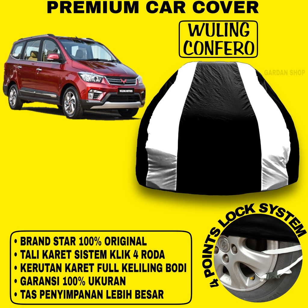 Body Cover WULING CONFERO Sarung Strip SILVER Penutup Pelindung Bodi Mobil Wuling Confero PREMIUM Cover