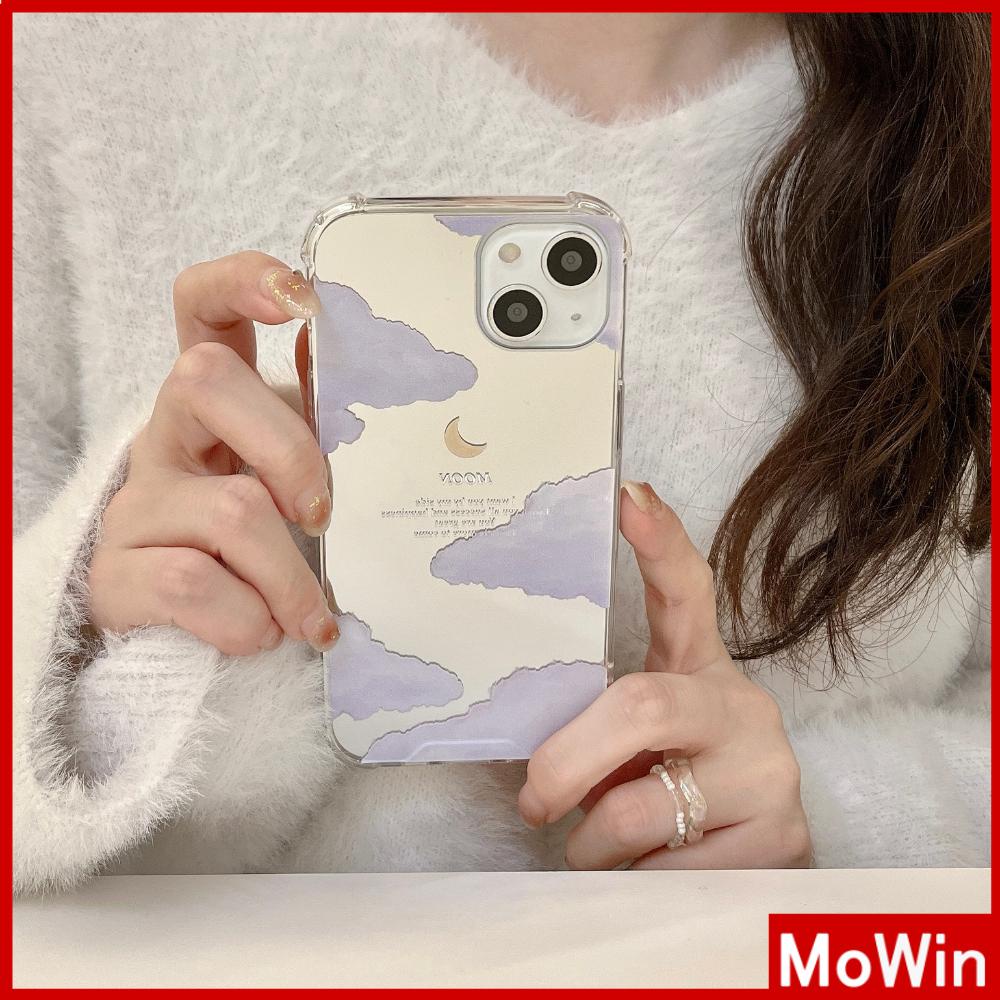 iPhone Case Acrylic HD Makeup Mirror Airbag Shockproof Protection Camera Pink Planet Moon Cloud Compatible For iPhone 11 iPhone 13 Pro Max iPhone 12 Pro Max iPhone 7 Plus iPhone xr