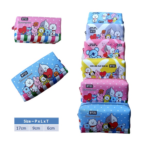 Kotak Pensil BTS BT21 Tempat Pensil Unik Big Size Motif BTS-2