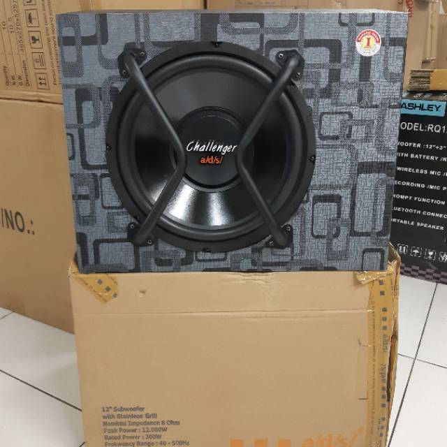 BASSTUBE/SUBWOOFER AKTIF MOBIL ADS 12 INCH  BARU ORIGINAL