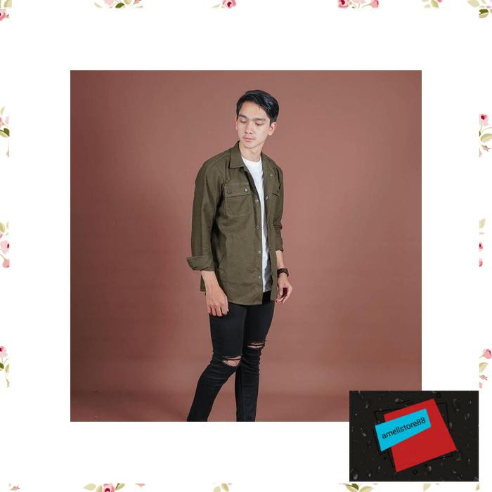 Jaket Pria parasut parka gunung KEMEJA SEMIPARKA PREMIUM QUALITY 0001 KK353