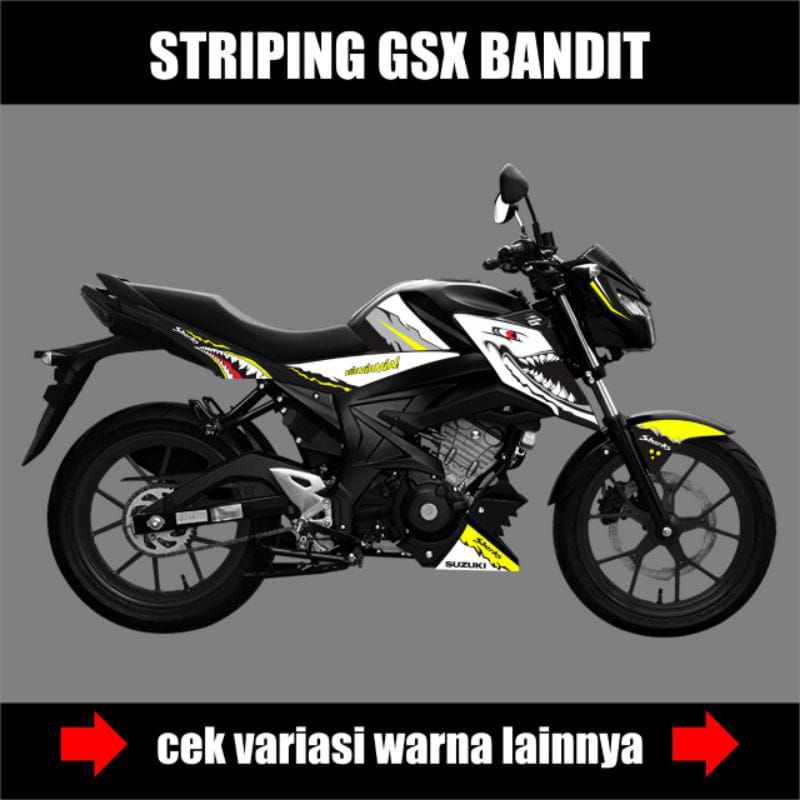 decal striping list body motor gsx bandit/variasi stiker gsx bandit/motif shack
