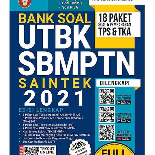 Gramedia Bandung Bank Soal Utbk Sbmptn Saintek 2021 18 Paket Soal Pembahasan Shopee Indonesia