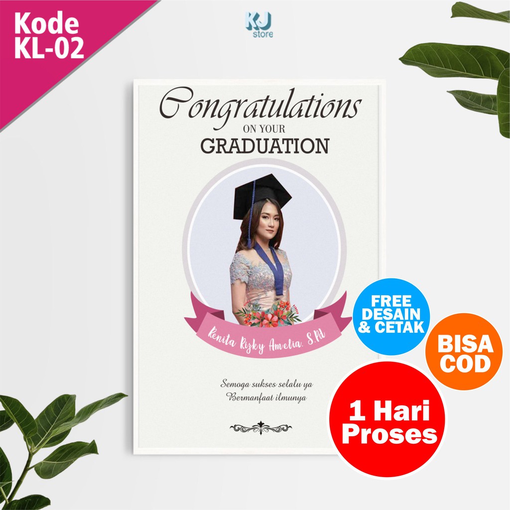 [Desain+Cetak] Foto Kado Hadiah Wisuda Murah Remaja SMP SMA TK ANAK