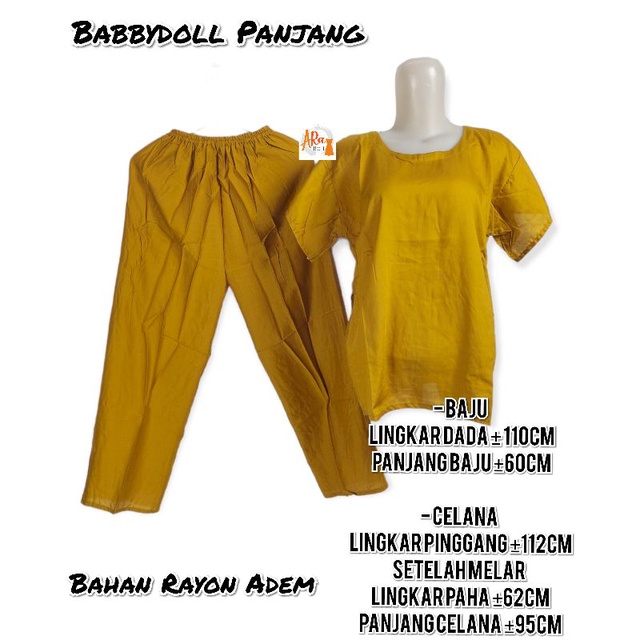 SETELAN CELANA PANJANG POLOS/SETCEL PANJANG/BABBYDOLL POLOS