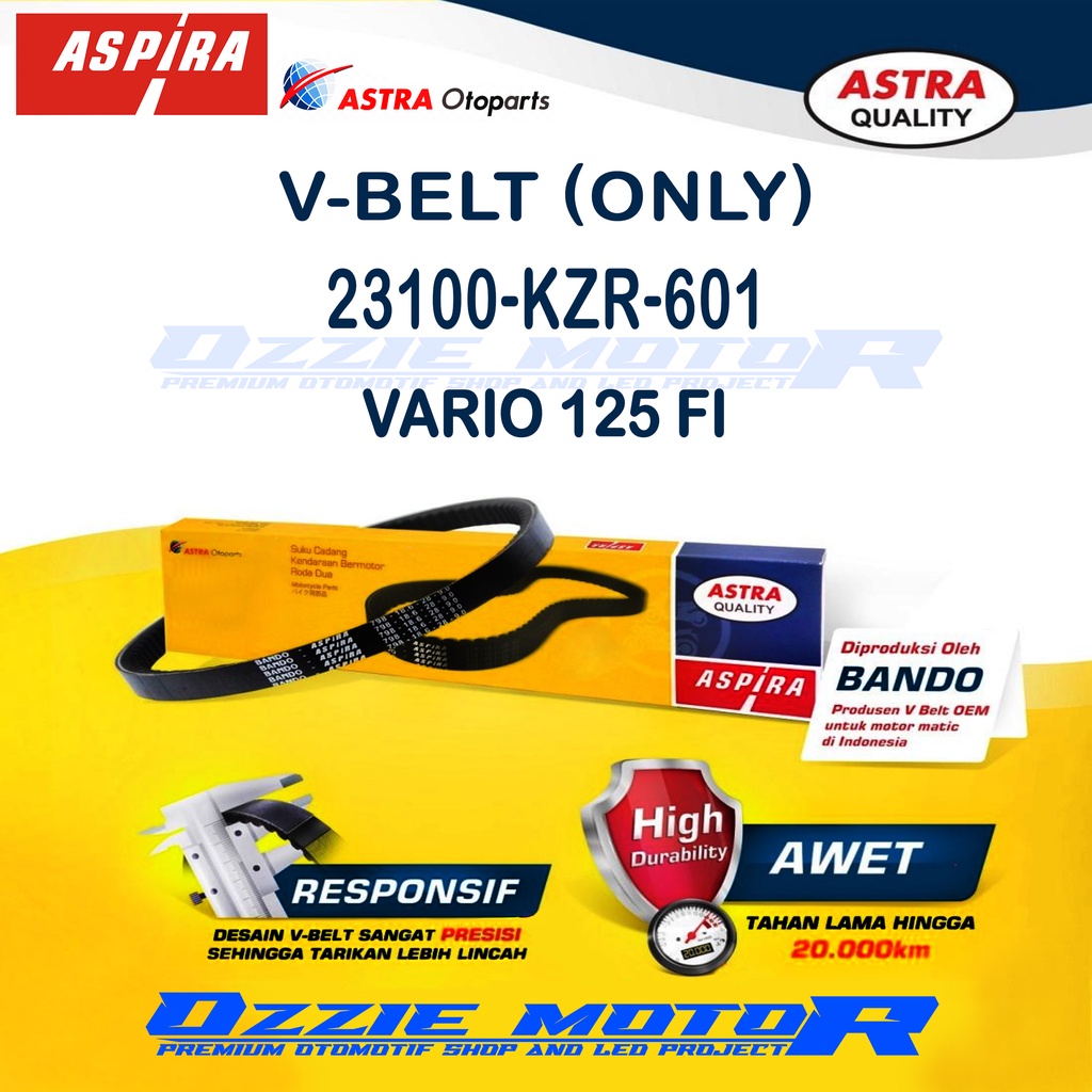 VANBELT V-BELT ASPIRA 23100-KZR-601 MOTOR VARIO 125 FI