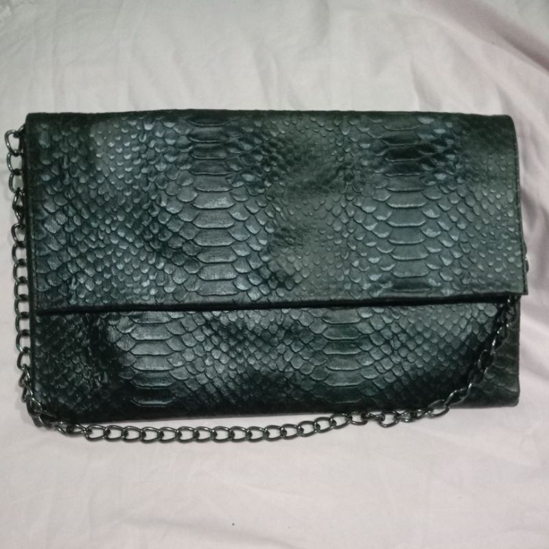 tas ketek motif kulit ular