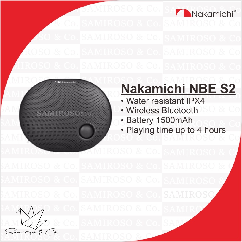 Nakamichi NBE S2 Speaker Portable Audio Wireless Bluetooth Ori Resmi