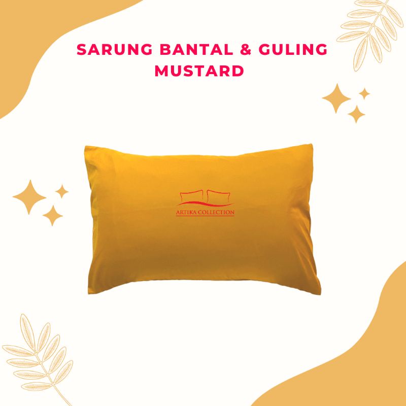 Hanya Tambahan Sarung Bantal Guling Mustard