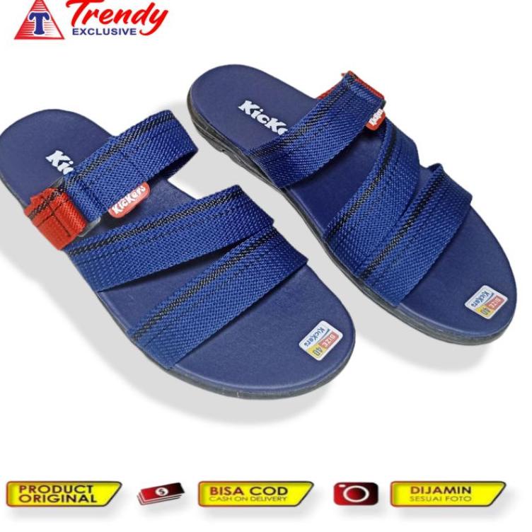 Terbaik.. sandal cowok model kickres / sandal pria distro / sandal pria dewasa / sandal cowok kekini