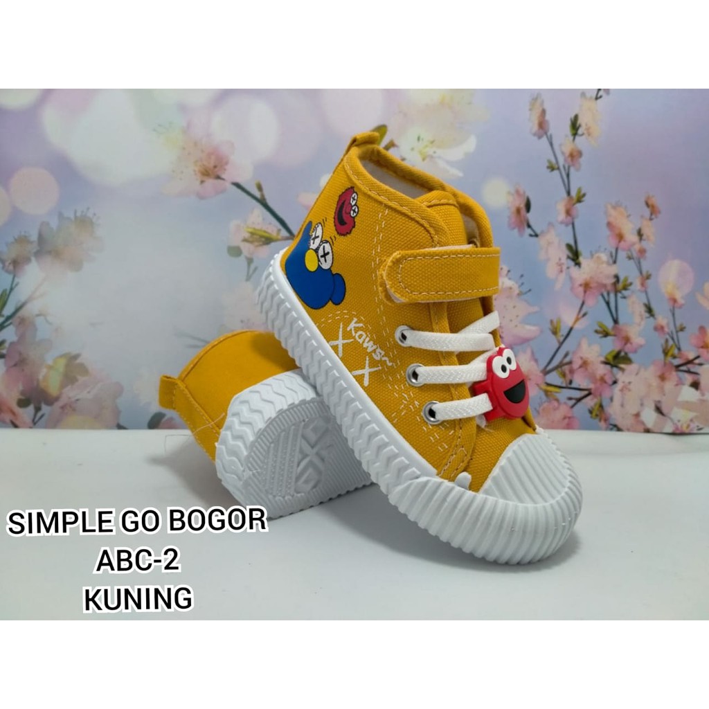 SEPATU IMPORT ANAK BALITA KANVAS ELASTIS MODEL KEKINIAN BEKRO ABC-2 UK 22-32