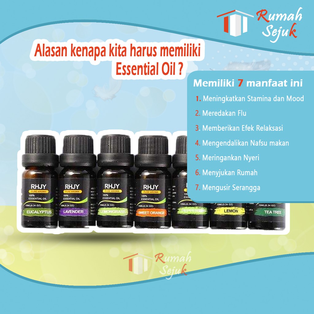 RS -14 in 1 Minyak Aromaterapi Essensial Esensial Oil Aromatheraphy Pengharum Pewangi Ruangan RS-1