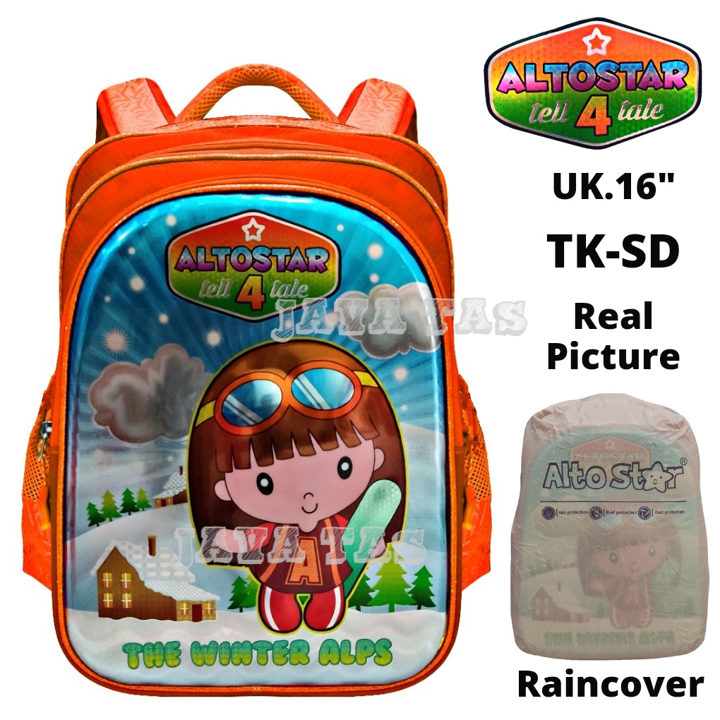 Tas Anak ALTO STAR ORIGINAL ORANGE Tas Anak Sekolah TK / SD Tas Anak Perempuan Material Premium Anti