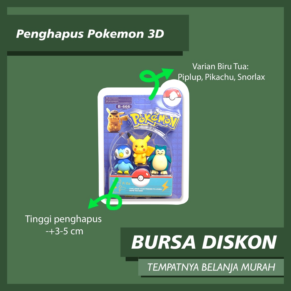 

Penghapus Pokemon Eraser Food Karet Hapusan Stip Setip Pikachu Hapusan Pensil Eevee Piplup Charmender