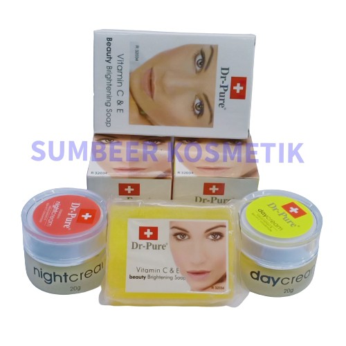 Paket Cream DR Pure 3in1 Cream Pisah Siang Malam&amp; Sabun