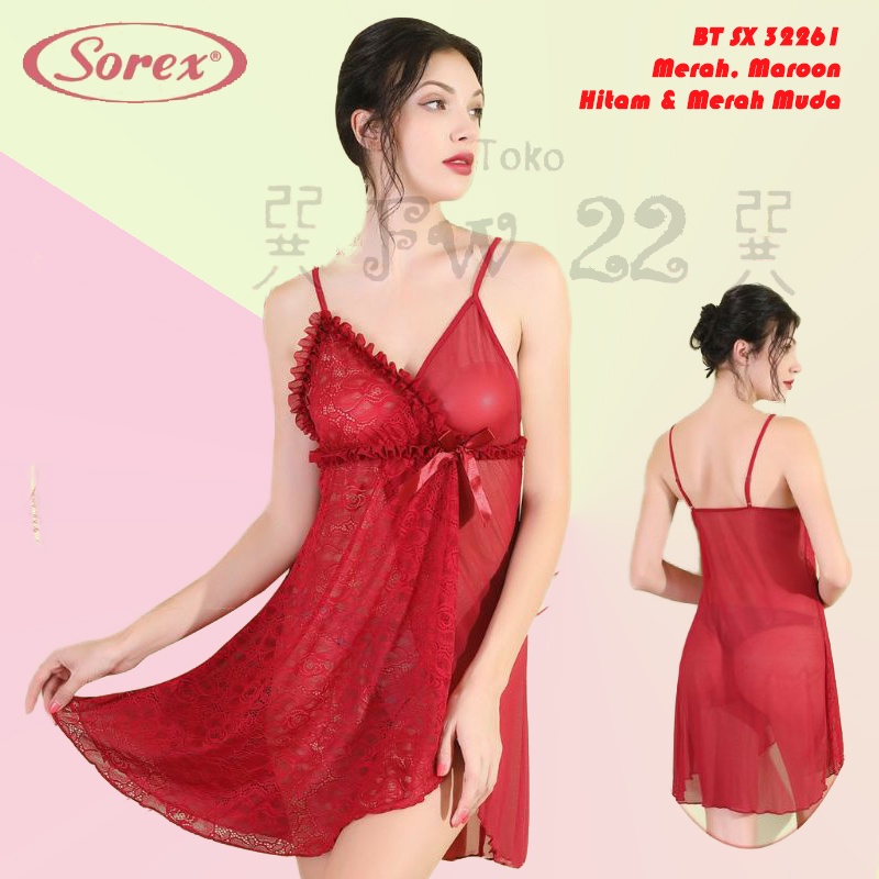 Lingerie Wanita Sorex Sexy 32261 dengan Bahan Katun dan Jaring yang Seksi