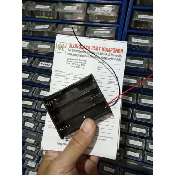 baterai holder 18650 3 slot - tempat baterai 18650