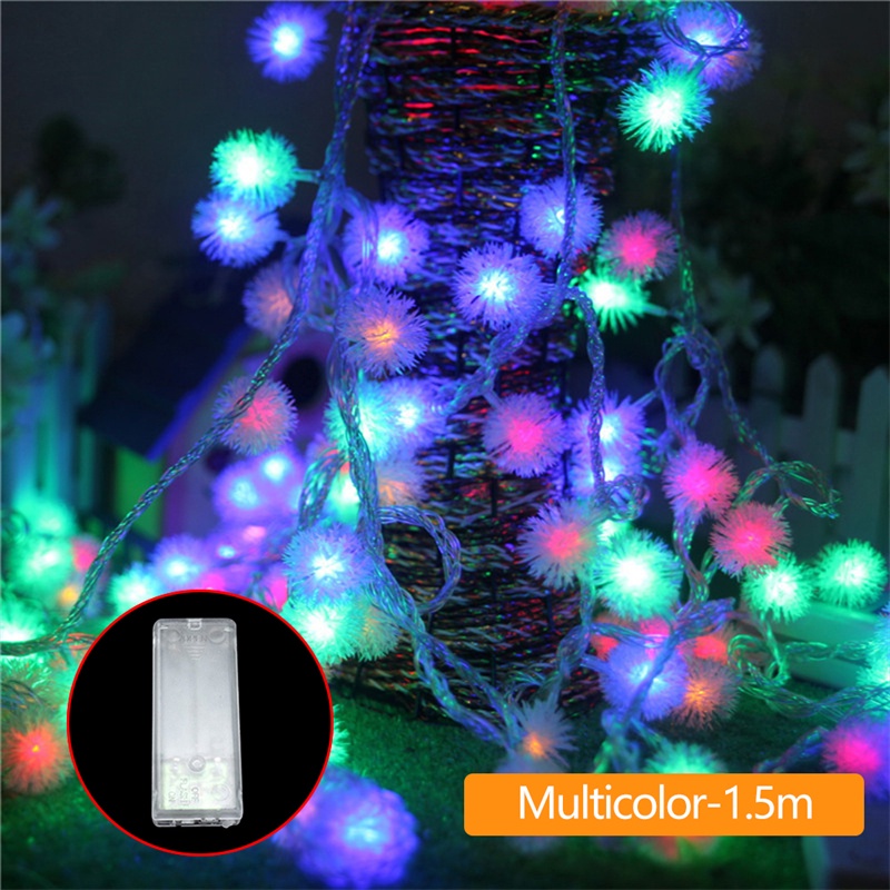 Tk Lampu String Led 1.5m / 2m Bentuk Bola Salju Dandelion Untuk Dekorasi Natal