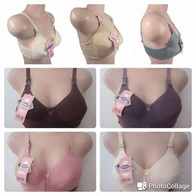 Bra Sport/BH Sport Katun Lycra Queenie Tanpa Kawat