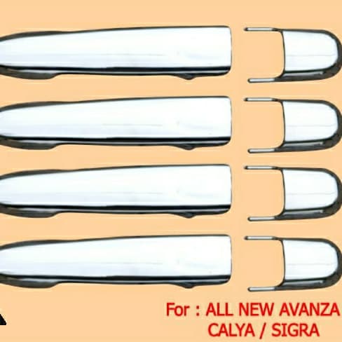 Cover PEGANGAN PINTU handle TOYOTA ALL NEW AVANZA / XENIA 2012 sampai 2021 2020 2019 2018 2017 2016 2015 2014 2013 CHROME CROME tempel