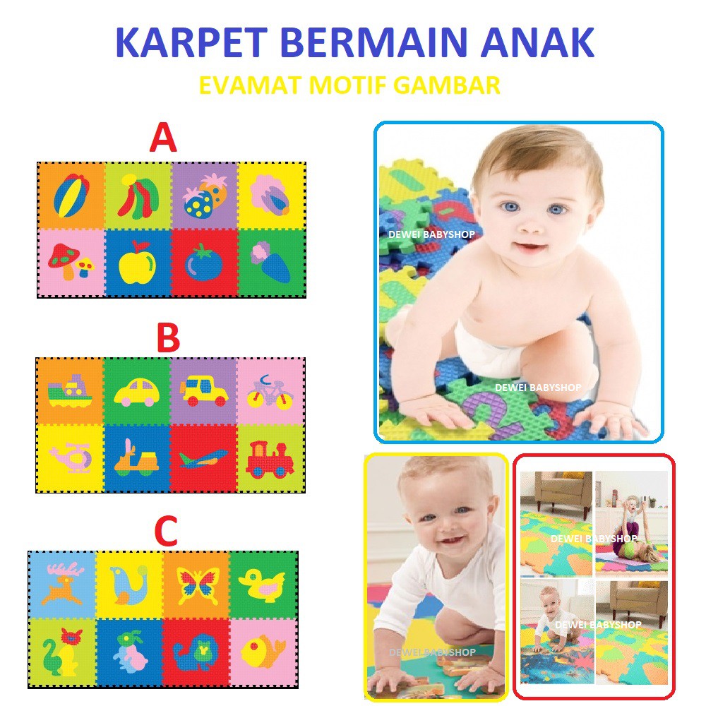 Karpet Lantai Alas Bermain Anak ( Baby Evamats Playmat