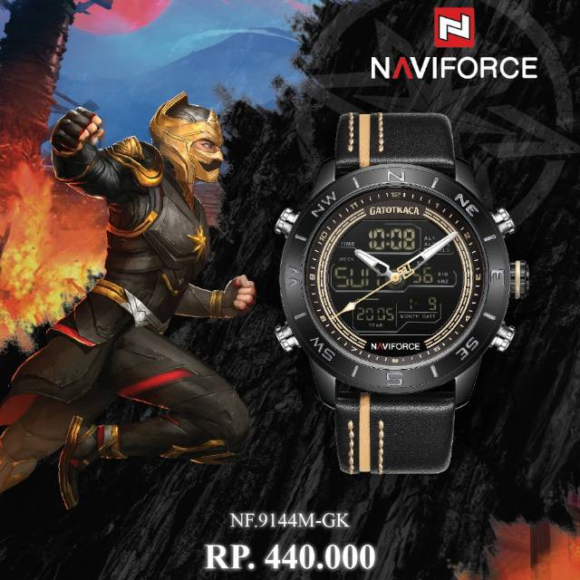Jam NAVIFORCE NF.9144m-GK 100%original