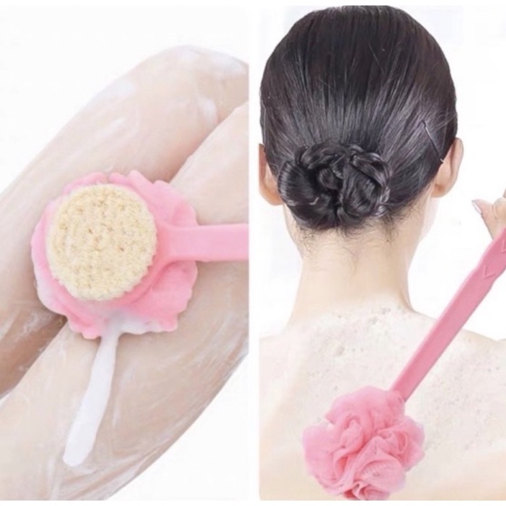 [ Cinicini ] Sikat Puff Shower 2 in 1 Sikat Punggung