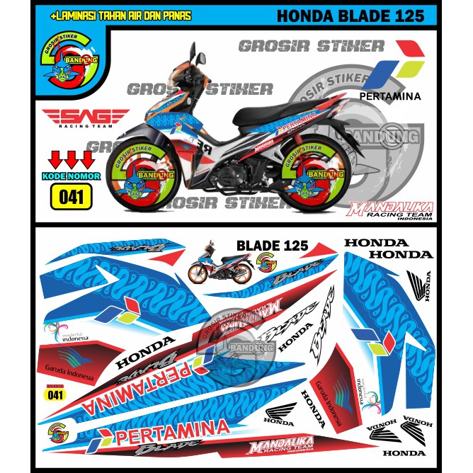 STRIPING VARIASI HONDA BLADE 125 MANDALIKA