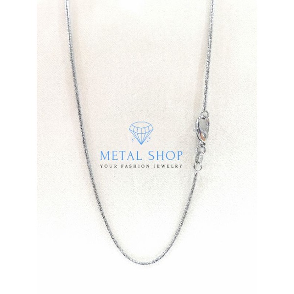 Kalung Pria Wanita Model Belut Bahan Rhodium Panjang 42CM