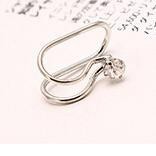 Anting aksesoris fashion berlian berbentuk temperamen mutiara jepit kreatif Korea earrings anting wanita fashion-#6