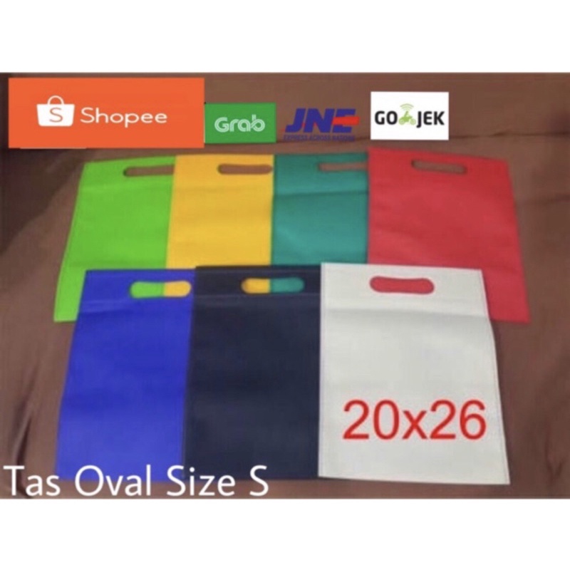 

(HARGA UNTUK 20 PCS) Tas spunbond oval 20x26