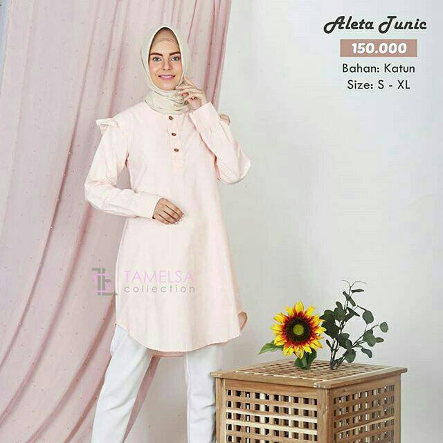 Aleta Tunic - Tunik Polos Katun Rempel